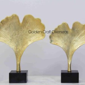 Mapple Leaves Table Decor with gold plated finish in aluminium